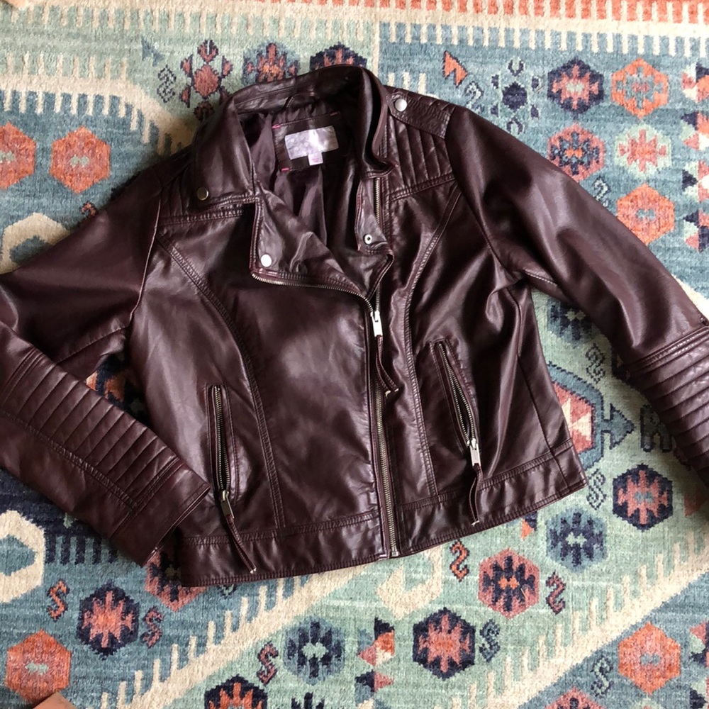 Faux Leather Moto Jacket